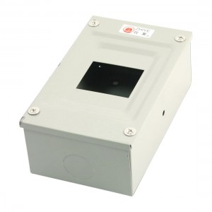 Rectangular Gray Metal Electrical Power Distribution Box Case Cover