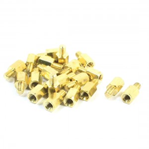 20 Pcs PC Case PCB Motherboard Brass Standoff Hexagonal Spacer M3 6+4mm