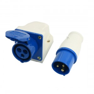 Plastic Housing AC 220-250V 2P+E Poles 16A Industrial Socket SF-113