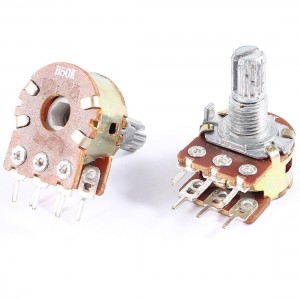 2 Pcs B50K 50K Ohm 6 Terminals Dual Linear Rotary Taper Potentiometers