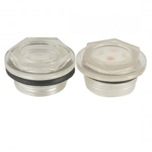 2 Pcs 1" Male Threaded Plastic Oil Leveler Sight Glass for Air Compressor