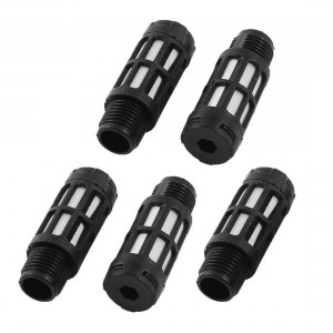 1/4 PT Thread 1.6" Long PSU Type Pneumatic Noise Silencer Muffler 5pcs