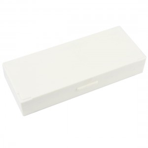 Beige Plastic Covered Microscope Glass Case Slide Box for 50 Slides