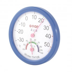Blue Plastic Round Shaped Dial Thermometer Temperature Measuring Tool