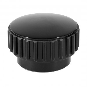 Black M8 8mm Female Thread Dia Screw On Type Clamping Round Krnob