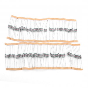 100 Pcs Four Bands 0.5 Ohm 1W Resistance Fixed Carbon Film Resistors