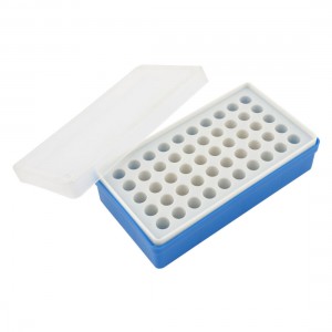 Teal Blue Plastic Covered 50 Holes Rack for 1.5ml Centrifuge Tubes