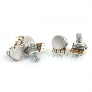 5Pcs B2K 3 Terminals Rotary Audio Single Linear Taper Potentiometers