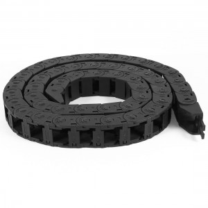 110cm Length Black Plastic Flexible Open Cable Drag Chain 15mm x 15mm