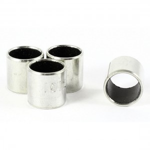 4pcs Silver Tone Self Lubricating Metal Plain Bearing Sleeve 12mm x 12mm x 10mm