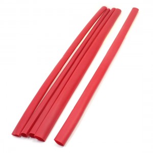 5 Pcs 60cm Long 20.5mm Dia Ratio 4:1 Red Heat Shrink Tubing Tubes Cable Sleeve