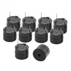 10pcs Black 12x10mm Industrial Electronic Continuous Sound Buzzer DC12V