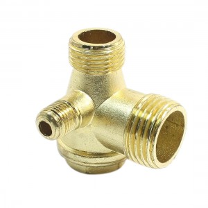10mm 16mm 21mm Male Thread Connect Brass Air Compressor Check Valve Gold Tone