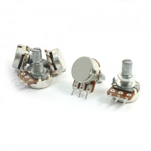 5Pcs B50K 50K Ohm 8mm Shaft Single Linear Rotary Potentiometers