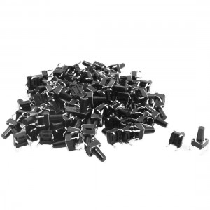 100Pcs 6x6x10mm Panel PCB Mount Momentary 4 Terminal Tact Switch
