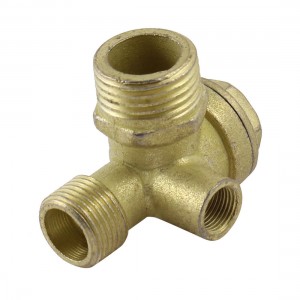 21mm 16mm Male Threaded Dia Air Compressor Check Valve Gold Tone