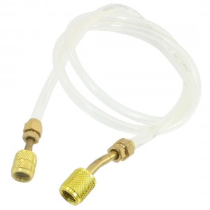 10mm x 11mm Female Thread Connector Charging Hose Tube 4ft for Refrigeration