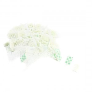 50 Pcs 25mm x 18mm Self-Adhesive Adjustable Wire Tie w Mount Saddle Base