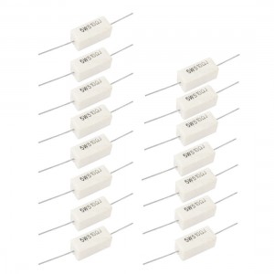 15 Pcs White Rectangle Axial Lead Cement Resistor 5W 510 Ohm