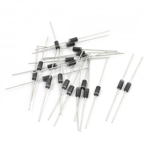 20 Pcs 3mm x 6.5mm Cylinder Shape Schottky Rectifier Diodes 100V 2A SR2100