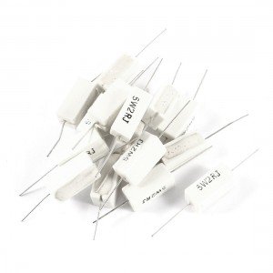 15 Pcs 5W Watt 2 Ohm 5% Tolerance Ceramic Cement Power Resistor White