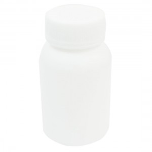 100mL 90mm x 50mm White Plastic Cylinder Dual Caps Leak Proof Bottle Container