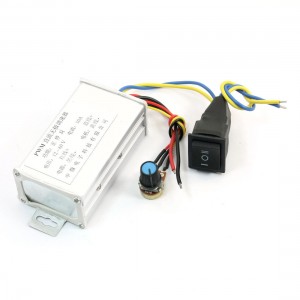 DC 12-60V 10A 500W Rectangle PWM Motor Pump Speed Controller w Potentiometer