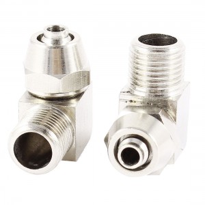 2pcs 9mm Male Thread L Shaped Quick Joint Connector for 8mmx6mm Air Hose