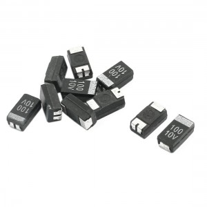 10PCS 100uF 10V 6x3.2x2.6mm C Type Black SMD SMT Tantalum Chip Capacitors