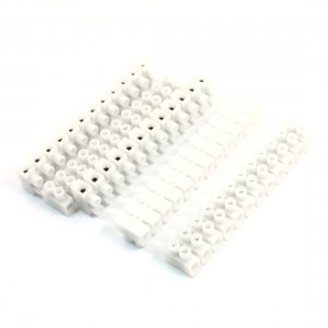 5Pcs 2 Rows 12P Wire Connector Screw Terminal Barrier Block 300V 20A