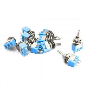 10Pcs Panel Mounting SPDT 3 Pin Soldering Toggle Switch AC 125V 6A