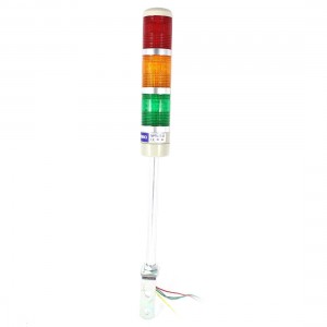 2.5Ft Wire Cord Industrial Red Orange Green LED Signal Lamp Warning Light DC 24V