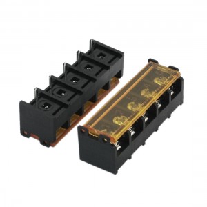 2Pcs 1 Row 5 Position Wire Connector Screw Terminal Barrier Block 300V 30A