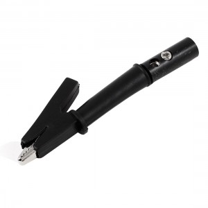 Black Meter Alligator Crocodile Clip Clamp Test Lead Probe w Banana Plug
