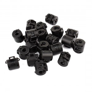 8.5mm Inner Diameter Plastic Shell Ferrite Filter Cable Clip 21 Pcs