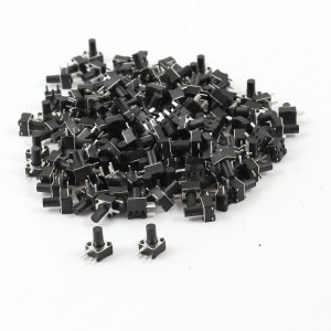 150 Pcs PCB Mounted Momentary 3-pin Tact Pushbutton Switch 4.5mmx4.5mmx7mm