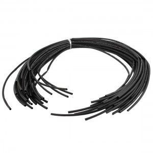34 Pcs Black 5mm Dia 2:1 Polyolefin Heat Shrink Shrinkable Tubing Tube 1M 3.3Ft