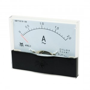 44L1 AC 0 -2.0A Class 1.5 Accuracy Clear Rectangle Panel Analog Ammeter Gauge