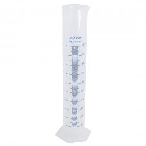 Transparent Plastic Graduated Cylinder 1000ml 10 milliliter Lab Test