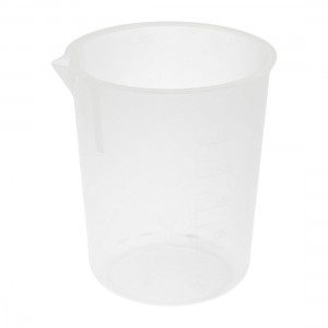 11cm x 12cm 500mL Clear White Plastic Beaker Measuring Cup Liquid Measurer