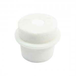 40mm-45mm 27mm Hole Dia Conical Flask Silicone Stopper Plug Beige