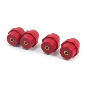4pcs Red Resin 7mm Female Threaded Enhanced Busbar Insulator Supporter