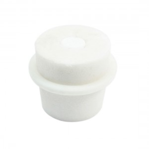 33mm-38mm 23mm Hole Dia Conical Flask Silicone Stopper Plug Beige