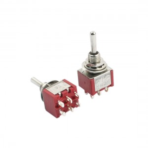 Panel Mount 3 Positions 6 Pin DPDT Momentary Toggle Switch AC 250V 2A 2pcs