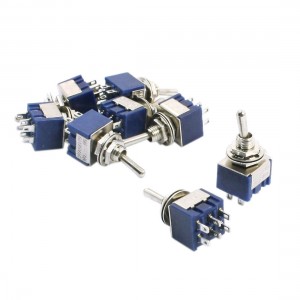 Repairing AC 125V 6A ON/ON 2 Positions 6 Pin Latching Toggle Switch Blue 8pcs