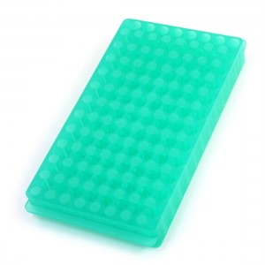 Double Sided Green Polypropylene 96 Position Centrifuge Tube Pipette Vial Stand