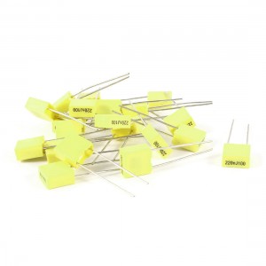 20 Pcs 5% 100V 0.22uF 5mm Spacing Radial Lead Box Type Film Correction Capacitor