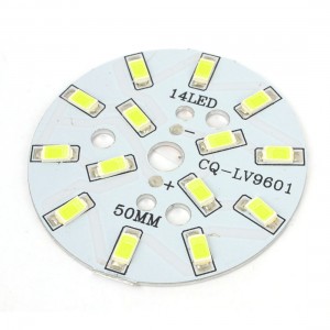 50-60LM 7W 14LEDs 5730 SMD White + 48mm Circle Aluminum Base PCB Plate