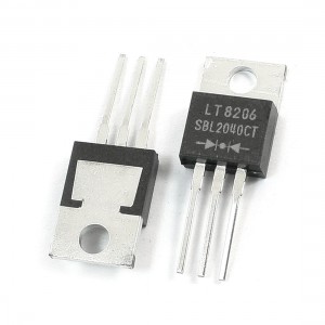2Pcs SBL2040CT 3 Terminals Dual High-Voltage Power Schottky Rectifier 20A 40V