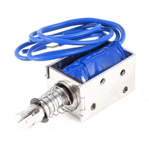 RM-0630 DC 12V 10mm Stroke 1N Pull Push Type Open Frame Solenoid Electromagnet